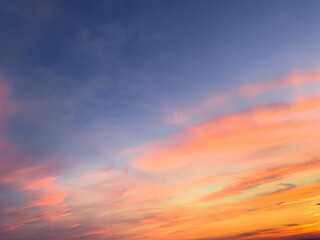 beautiful bright colors of the sunset, natural colors of the sky after the sunset, magic sky background