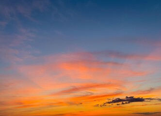 beautiful bright colors of the sunset, natural colors of the sky after the sunset, magic sky background