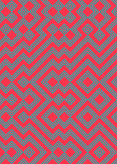 Abstract Geometric Pattern generative computational art illustration