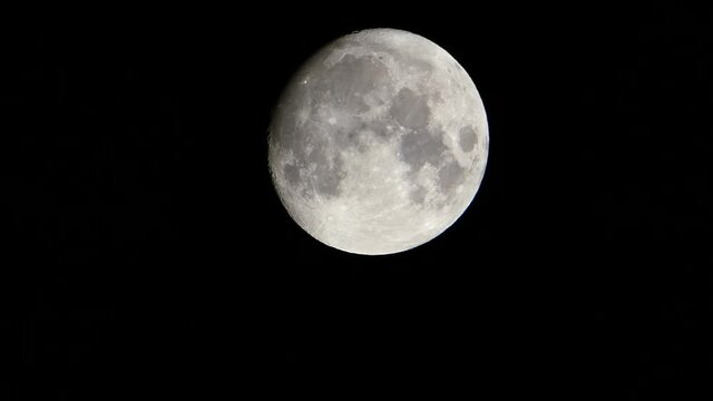 close-up full moon video, night full moon image for documentaries and movies,