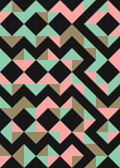 Abstract Geometric Pattern generative computational art illustration