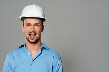 man in construction uniform professional engineer working