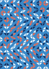 Abstract Geometric Pattern generative computational art illustration