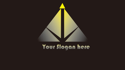 triangle like a pyramid use for logo or business