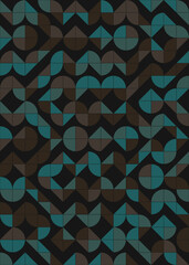 Abstract Geometric Pattern generative computational art illustration