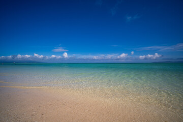 beach with blue sky
