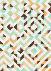 Abstract Geometric Pattern generative computational art illustration