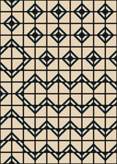 Fototapeta premium Abstract Geometric Pattern generative computational art illustration