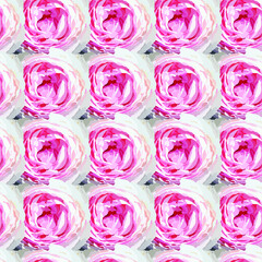 Vector pattern of pink roses. For printing on fabric.