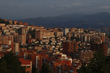 Fototapeta na wymiar Bilbao seen from a hill