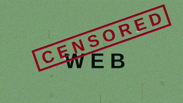Censored web concept with old film effects