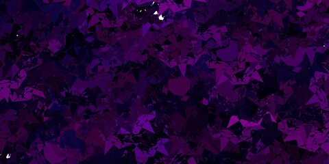 Plakat Light Purple vector pattern with polygonal shapes.