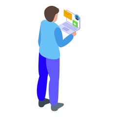 API manager icon isometric vector. Data technology. Web business