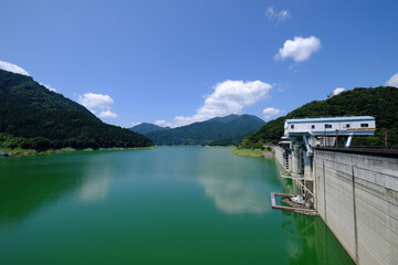 神流湖下久保ダム風景