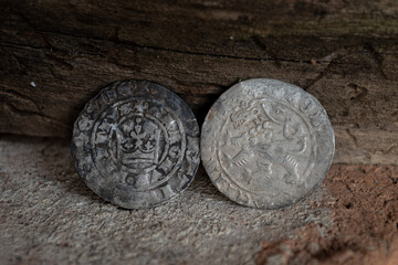 Coins, Prague pennies of the 14th century