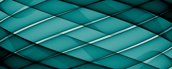 Abstrakter Hintergrund 4k grün türkis hell dunkel Wellen und Linien Banner Wabe Muster