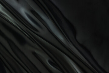 Fototapeta premium Abstract black Satin Silky Cloth for background,
