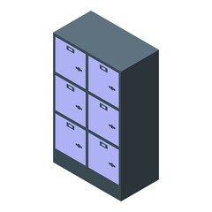 Money storage icon isometric vector. Safe box. Distribution budget