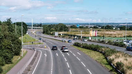 Foto op Plexiglas South West Exeter to Plymouth A379 motorway road in Devon, England UK August 14 2021 © Maksims