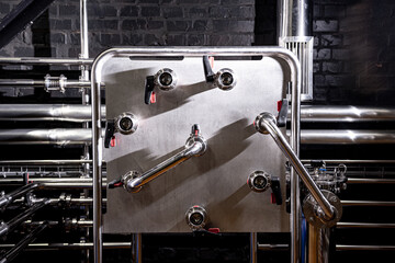 Craft beer brewing equipment in privat brewery