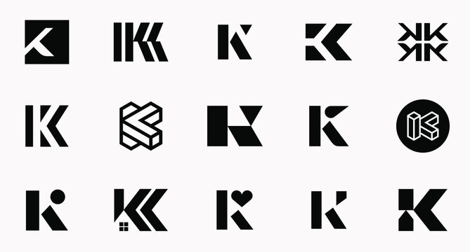 letter K logotype set collection