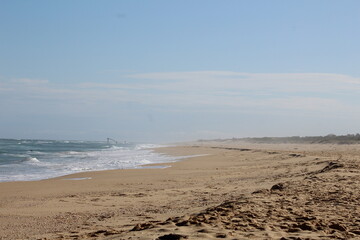 Misty beach
