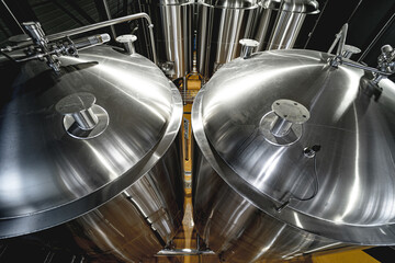 Craft beer brewing equipment in privat brewery