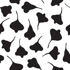 Seamless pattern with abstract leaves.