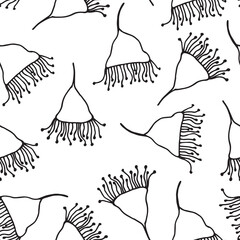 Seamless pattern with abstract flower.