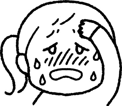 recommend clip art: 熱を出した女の子のイラスト