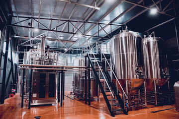 Craft beer brewing equipment in privat brewery