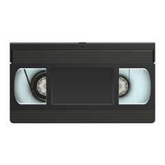 Fototapeta premium VHS video cassette on a white backgrounds
