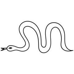 mystic_white snake line icon