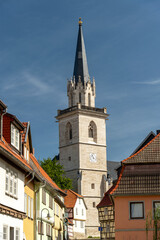 Fototapeta na wymiar Blick auf die Bergkirche in Bad Langensalza