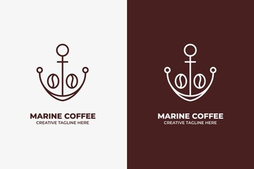 Coffee Anchor Monoline Logo