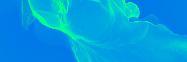 Sea Abyss Ink Texture. Yellow Swimming Pool.