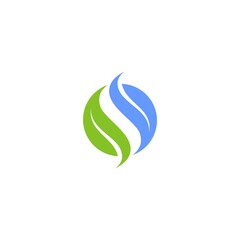 Health People Logo Icon Vector leaf care