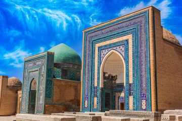 Shah-i-Zinda, a necropolis in Samarkand, Uzbekistan