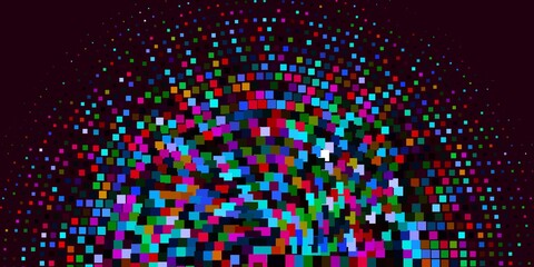 Light Multicolor vector pattern in square style.