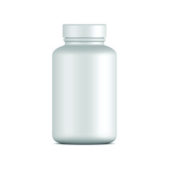 medicine bottle isolated on white. vector illustration