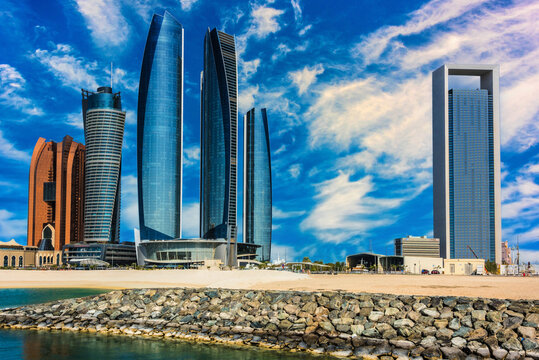 Etihad Towers in Abu Dhabi, United Arab Emirates