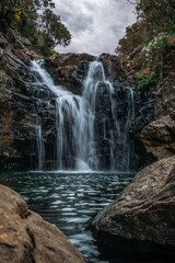 waterfall in the mountains