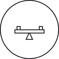 libra line icon on white background, comparison icon