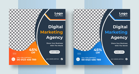 Creative business marketing promotion social media post, Digital web banner design