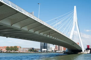 Papier Peint photo autocollant Pont Érasme Rotterdam, Zuid-Holland Province, THe Netherlands