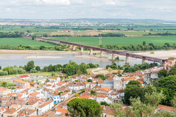 Landscape over the Ribeira de Santarém in Santarém, Portugal