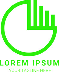 Data Traffic Logo in Green Color