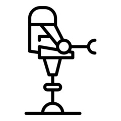 Armor robot icon outline vector. Artificial man. Future body