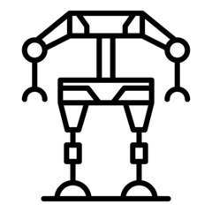 Exosuit icon outline vector. Exoskeleton suit. Robot man