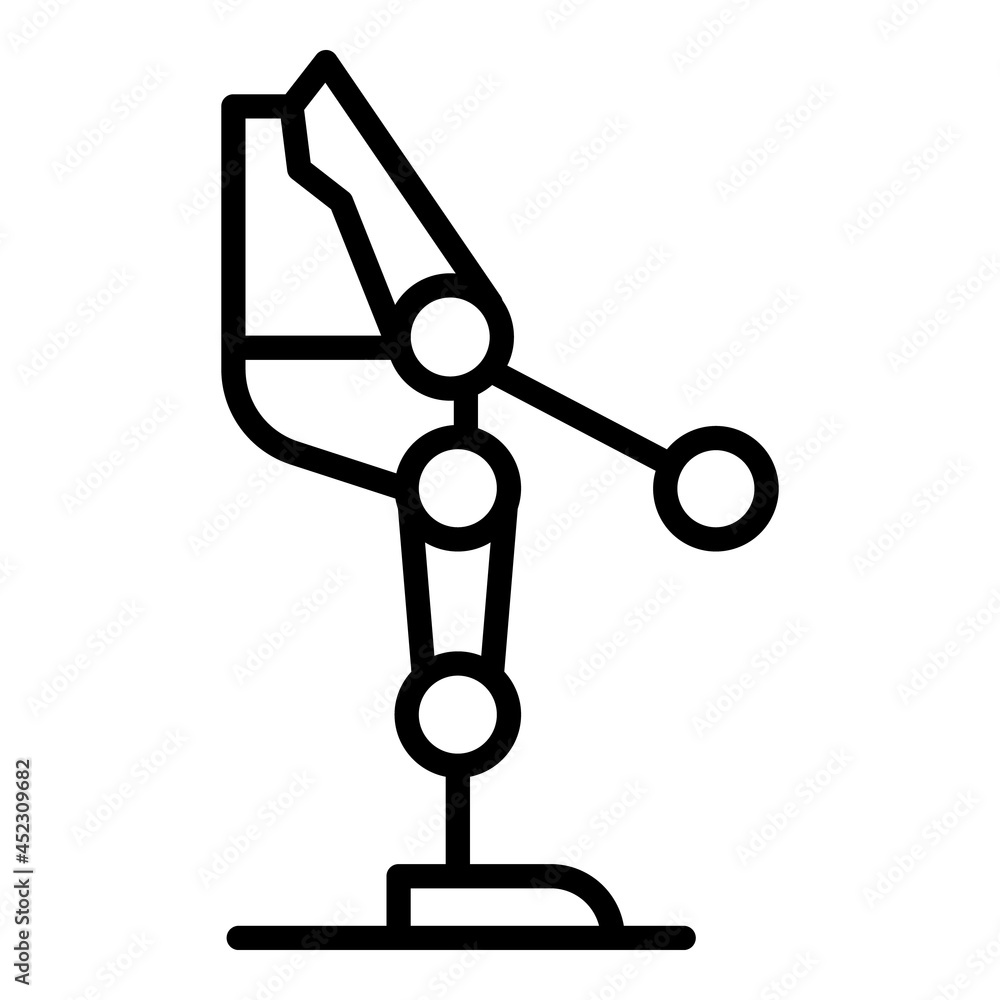 Poster exoskeleton part icon outline vector. robot suit. artificial man